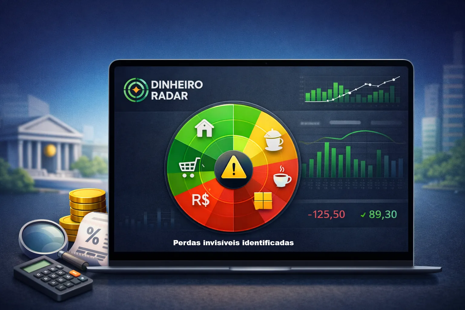 Radar financeiro visual